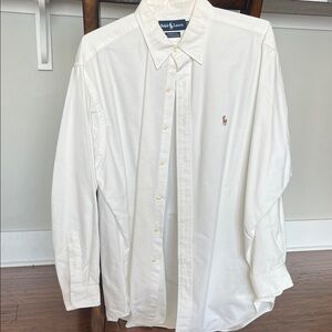 Ralph Lauren Men's Elegant Cream Dress Shirt
